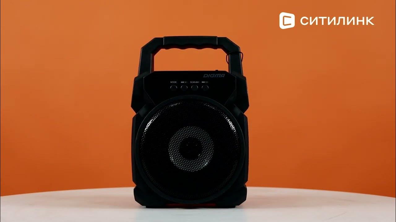 Обзор Колонки портативной Digma D-PS1500 | Ситилинк - YouTube