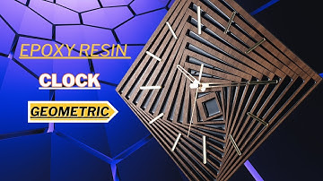 Geometric Walnut and Epoxy Resin Clock –made with xTool p2