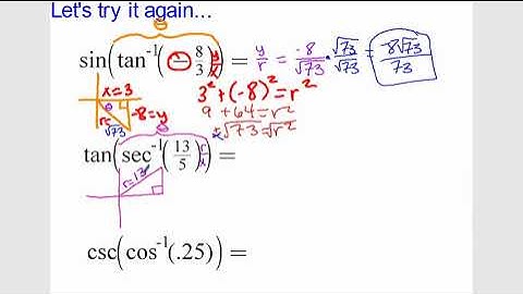 Inverse Trig Not on Unit Circle