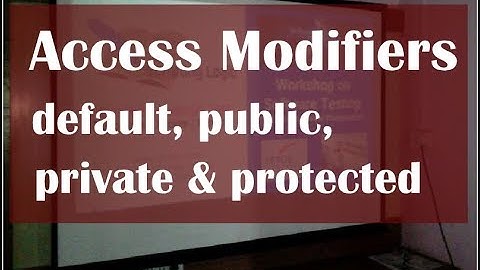 Access Modifiers in Java | default, public, private & protected