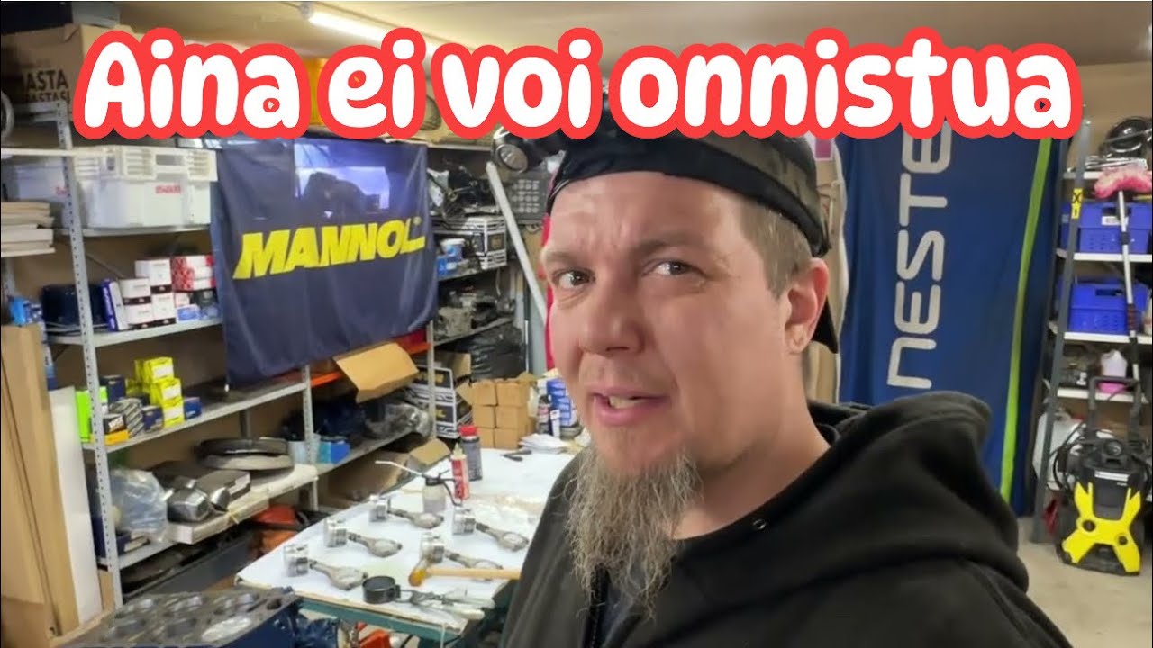 VR6 moottori lähes kasaan, kunnes….