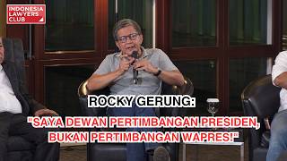 Download lagu ROCKY GERUNG: 'SAYA DEWAN PERTIMBANGAN PRESIDEN, BUKAN PERTIMBANGAN WAPRES!'