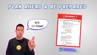 DIY Emergency CHECKLIST Poster Canva Tutorial FREE Template 2025