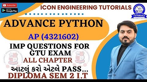 ADVANCE PYTHON MIMP FOR GTU EXAM || DIPLOMA SEM 1 IT MIMP FOR GTU EXAM | ALL CHAPTER MIMP ADV.PYTHON