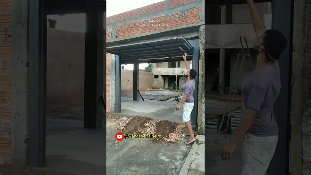 portão basculante já estalado funcionando