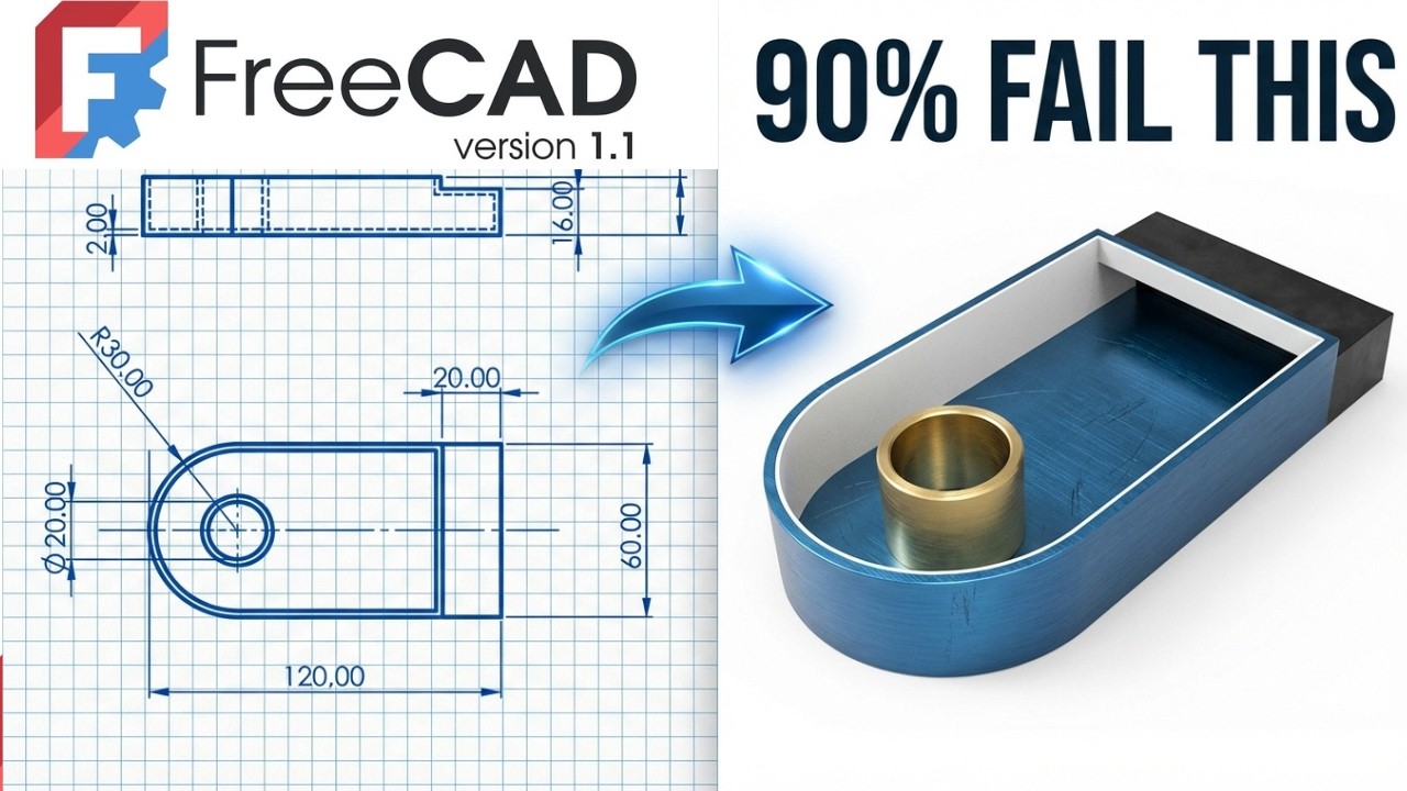 ThicknessChallenge 🔥 | 90% делают это неправильно (FreeCAD)