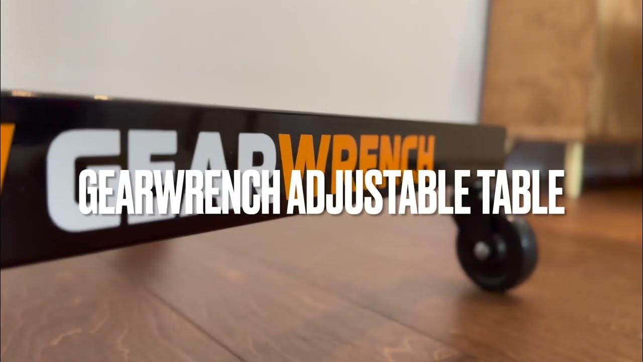 GEARWRENCH Adjustable Height Mobile Work Table 35 To 48 Review YouTube