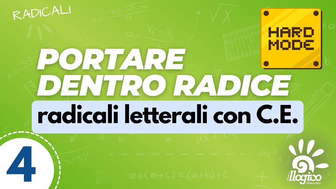 Portare dentro la radice radicali letterali con discussione - 4