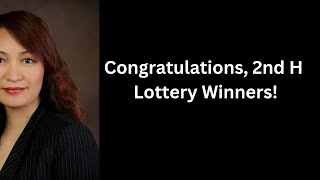 Congratulations, 2nd H Lottery Winners