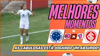 TEVE GOLAÇO ABSURDO OLÍMPICO! | Cruzeiro x Internacional | Melhores Momentos | Brasileirão Feminino