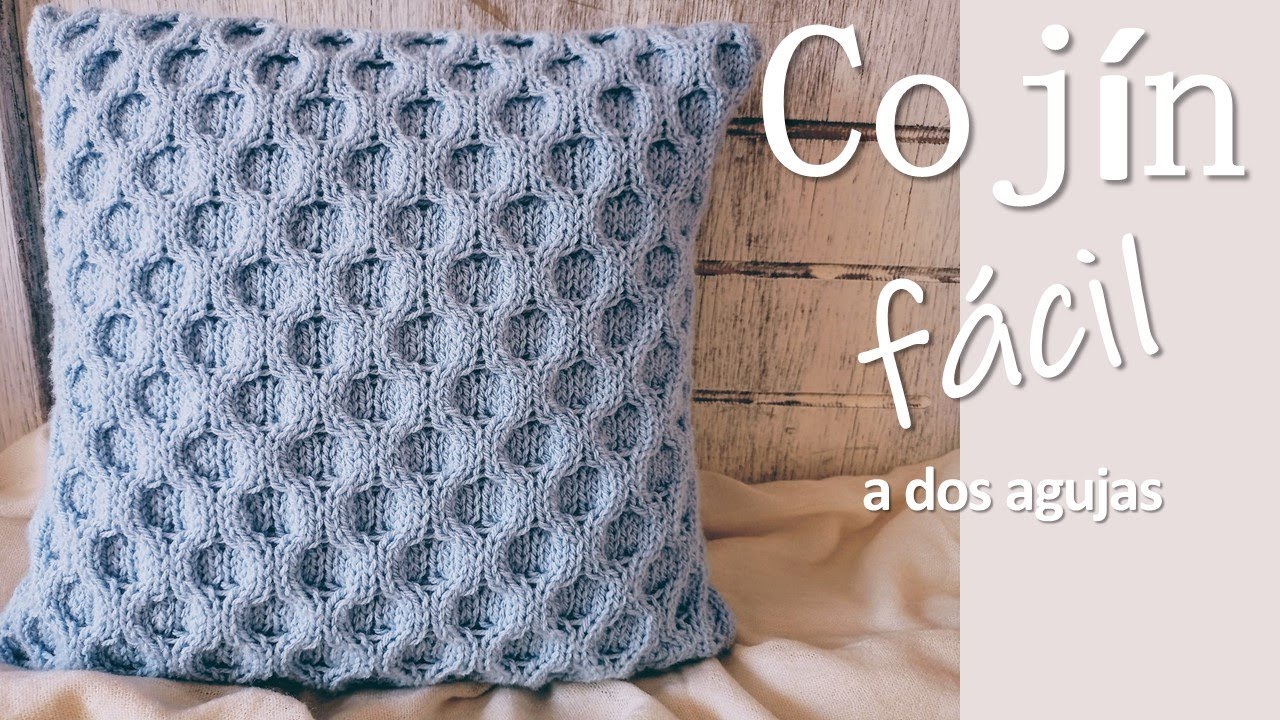 Cojín a dos agujas, ponlo y quítalo fácilmente ¡Paso a paso!!