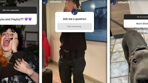 Billie Eilish "Ask Me A Question" Instagram Story (April 27 2022)