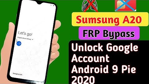 Samsung A20 frp Bypass Android 9 Pie U7 | Samsung A20/A30/A50 Google Account Bypass Without PC 2020