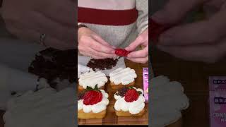 Valentine Dessert | Easy Mini Pound Cakes With Passion Fruit Whipped Cream | #shorts