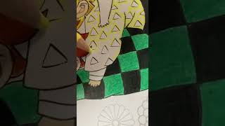🔥 DEMON SLAYER COLORING BOOK 1 🔥(TOOK ME 5 HOURS) screenshot 3