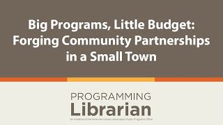 Big Programs, Little Budget: Forging Community Partnerships in a Small Town