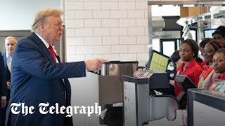 video: Trump orders 30 milkshakes and ‘some chicken’ in surprise Atlanta Chick-fil-A visit