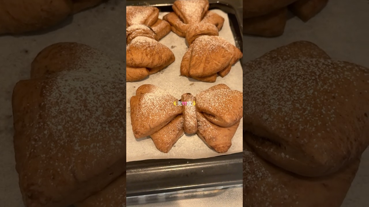 美味しいを結ぶ🎀チョコたっぷりショコラリボンパン🍫