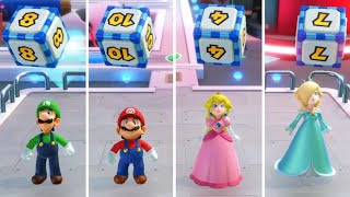 Mario Party Superstars Space Land Luigi vs Mario , Peach & Rosalina