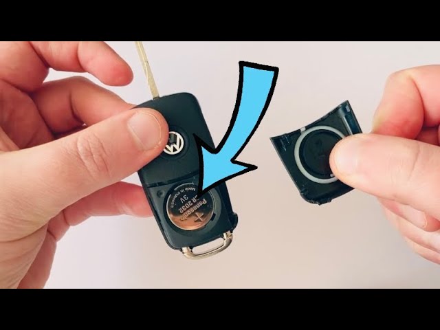 VW Schlüssel Batterie wechseln + Umbau auf R Logo und Notschlüssel  entriegeln
