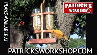 PLANS AVAILABLE https://patricksworkshop.com/index.php/product-category/p... How To Make a Double Wine Bottle bird feeder 