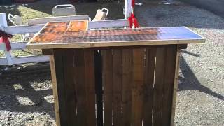 Pallet wood/ Barn wood/ Reclaimed wood bar build Barn wood, pallet wood and reclaimed lumber from a 1950s townhouse used to create a 4.5 ft long L shaped bar. I can build these