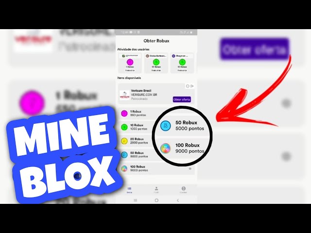 💲⚠️COMO GANHAR 100 ROBUX COM O 🤑MINEBLOX🤑 (Fácil Funciona