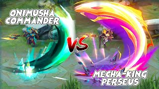 Alpha Mecha-king Perseus VS Onimusha Commander Skin Comparison