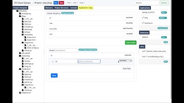 Visual Django IDE - creating a new blog project