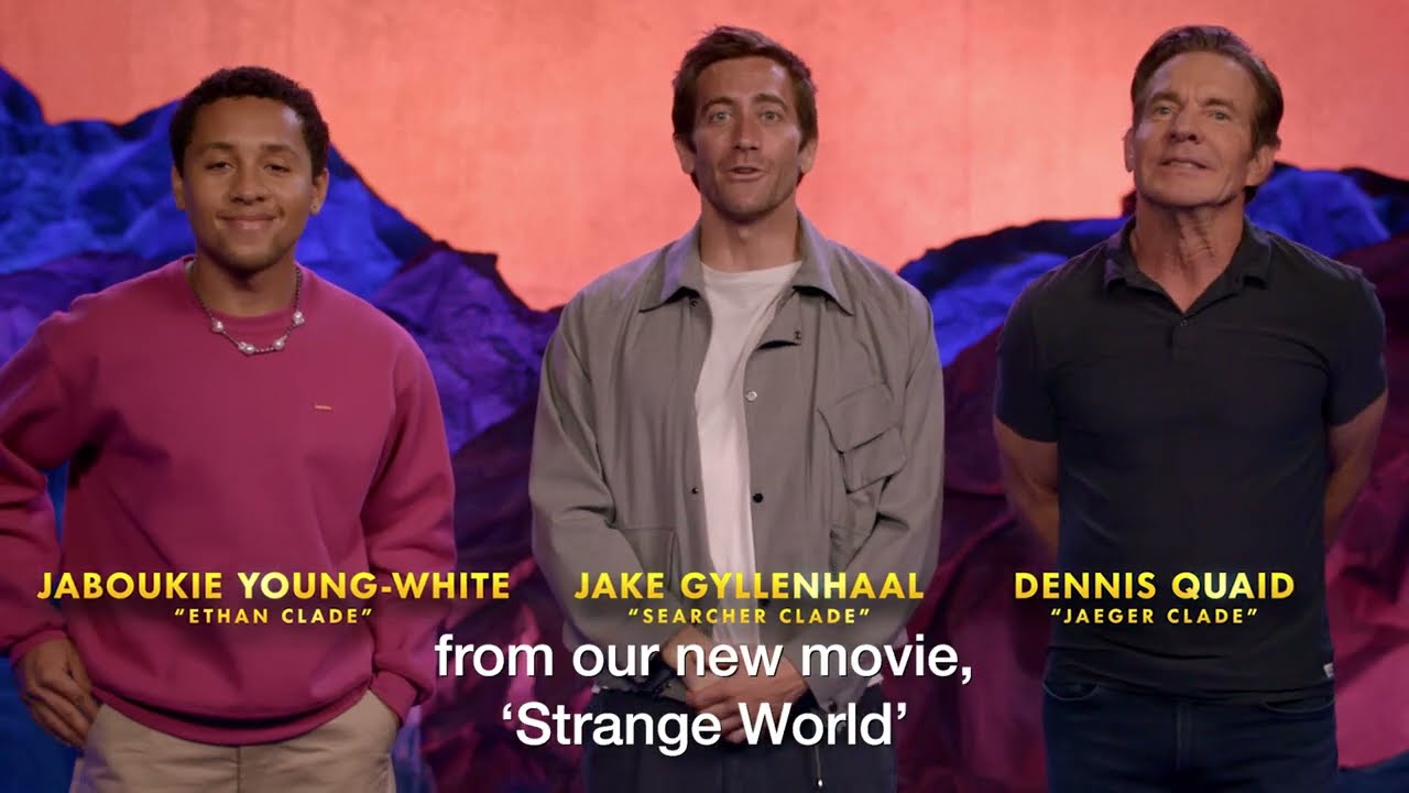Introducing Disney's new movie Strange World | Dennis Quaid, Jake Gyllenhaal & Jaboukie Young-White