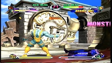 MvC2 (360) Online Player Matches -  xNWHxWARxROCKx(MS,iceman) vs february6(Rowtron)  #503