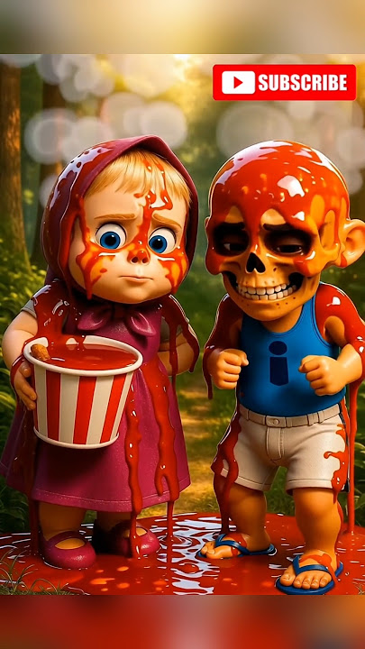 Masha got scolded by Ipin, then suddenly they both turned into skeletons 😱💀 #creepy #trending