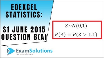 Edexcel Statistics S1 June 2015 Q6(a)(i) : ExamSolutions Maths Revision