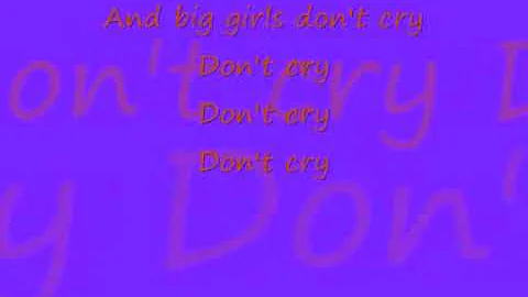 Big Girls Dont Cry Remix Lyrics- Fergie Ft Sean Kingston