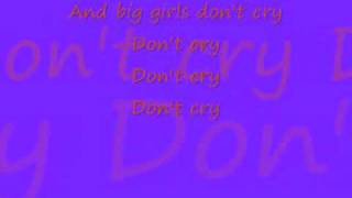 Big Girls Dont Cry Remix Lyrics- Fergie Ft Sean Kingston