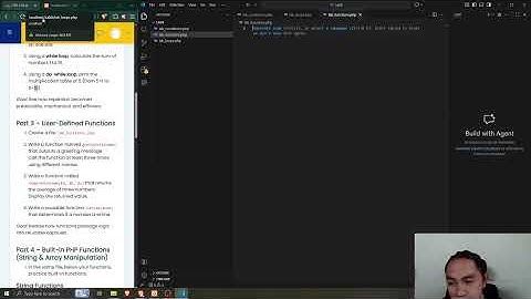 Laboratory 8: PHP Control Structures and Functions