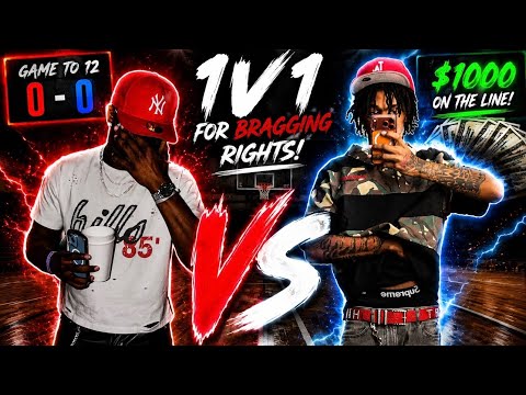 Intense basketball 1v1 , I almost made him fall***