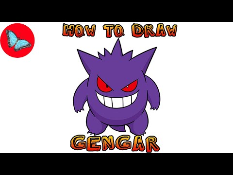 How To Draw Pokemon  Gengar  Drawing Animals