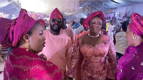 FEMI ADEBAYO AND HIS SIBLINGS STORMED MUSTOY SON’S WEDDING RECEPTION PARTY