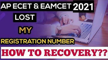 Lost my registration number || how to recovery || ecet, eamcet, icet, lawcet, edcet, pgecet, pecet