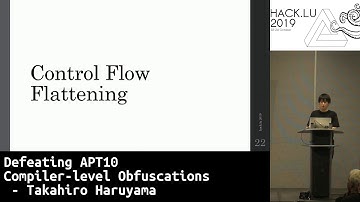 Defeating APT10 Compiler-level Obfuscations - Takahiro Haruyama