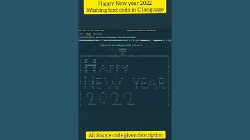 Unique way to wish Happy New year 2022 text Animation in C language... #shorts #trickwithrahul