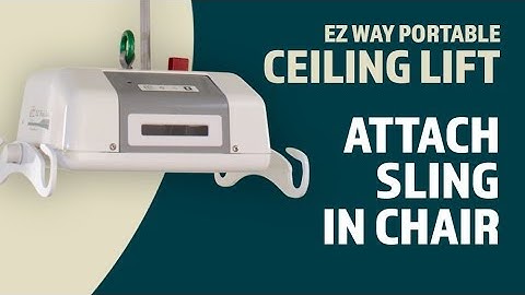EZ Way Portable Ceiling Lift Usage: Attaching the Sling to the Lift in a Chair