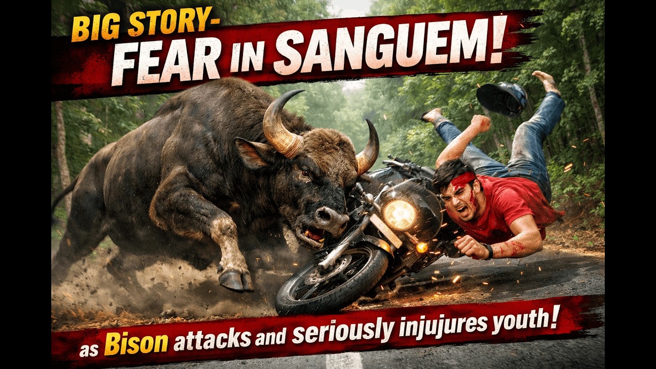 FEAR IN SANGUEM as Bison attacks and seriously injures youth