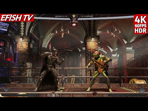 Batman vs TMNT Raphael (Hardest AI) - Injustice 2