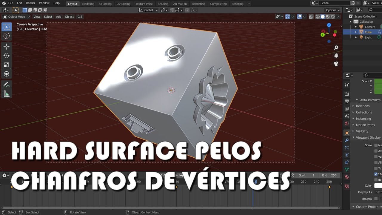 Blender 3D - HARD SURFACE USANDO CHANFROS DE VÉRTICES - YouTube