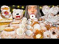 ASMR POWDERED JELLY DONUTS, CREAM PASTRIES, CHOCOLATE CROISSANTS, POLAR BEAR COOKIE EATING MUKBANG먹방