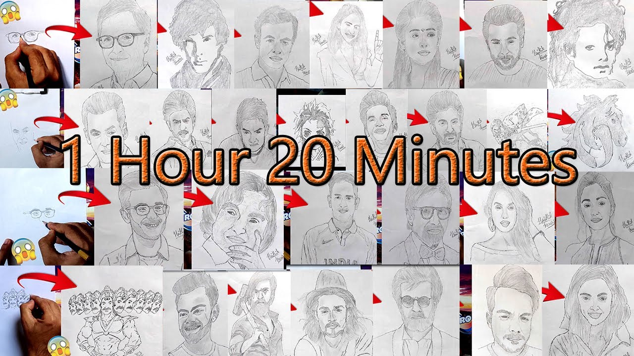 1 Hour 20 Minutes Drawing | Time Lapse | Best Video Ever - YouTube