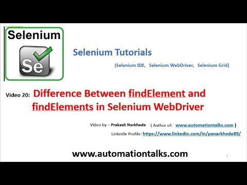 Selenium Video 20