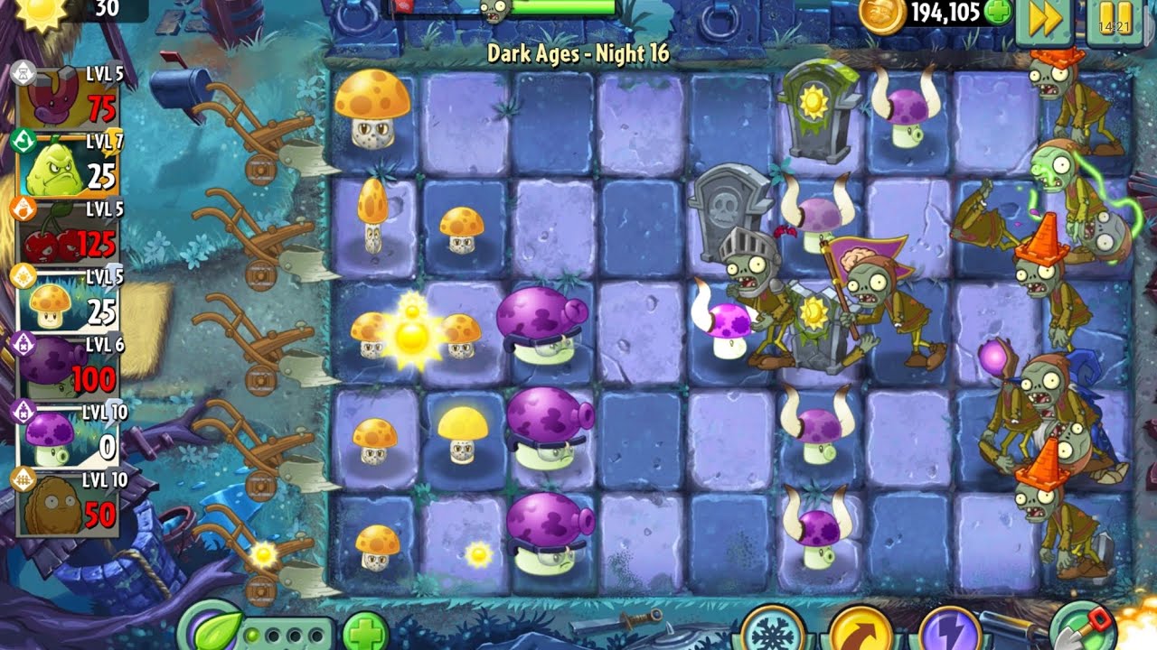 Dark Ages - Night 14, 15, and 16 !! | PLANTS VS ZOMBIES 2